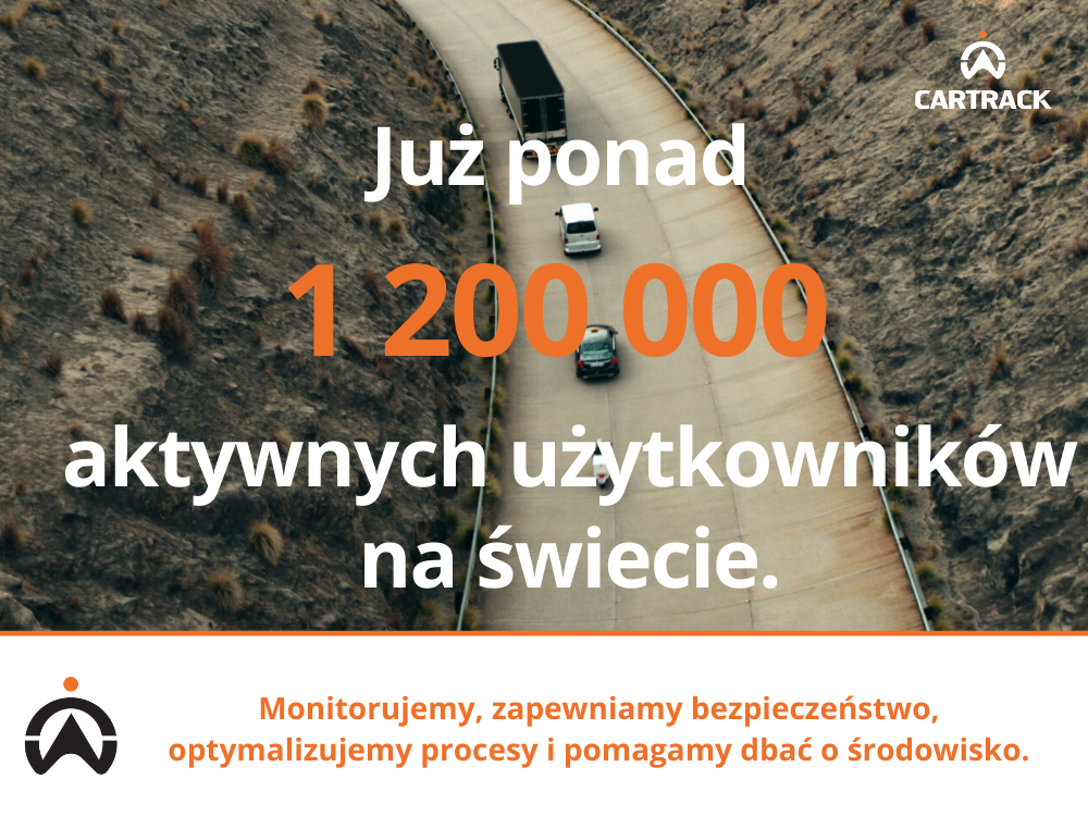 1 200 000 pojazdów w światowej flocie Cartrack.